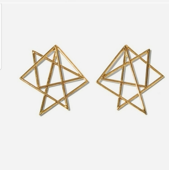 *Valerie** Large Geometric Earrings - Picture 4 of 5